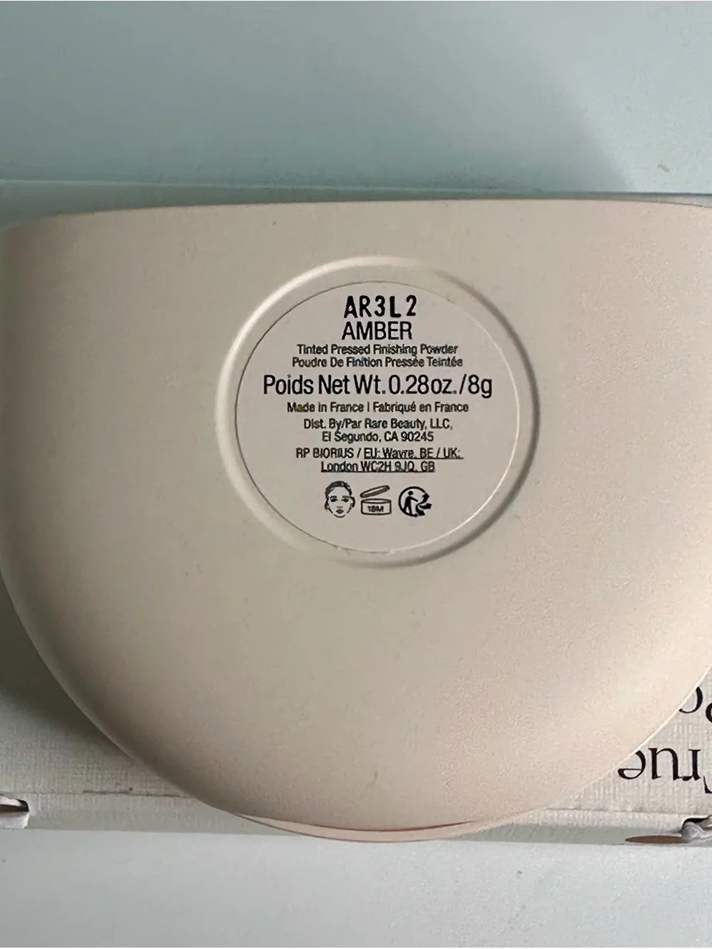 Rare Beauty True to Myself Tinted Pressed Finishing Powder AMBER .28oz New